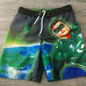 Green Lantern Boys Shorts XS 5/6 GUC